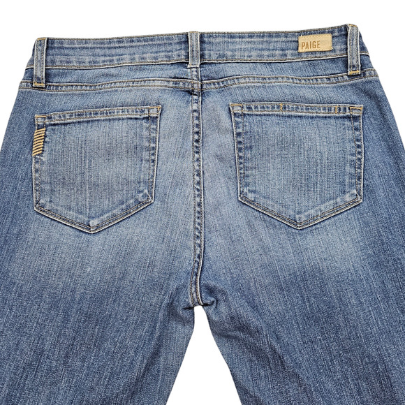 Paige Jeans Womens Size 29 Verdugo Ankle Skinny Distressed Mid Rise Light Wash - Picture 4 of 16